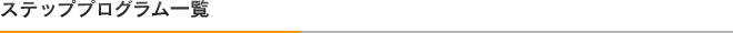 ステッププログラム一覧